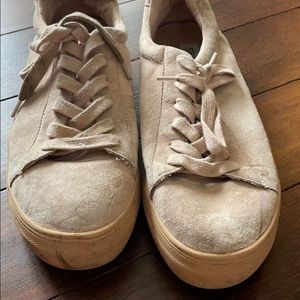 Steve Madden Pink Suede Platform Sneaker